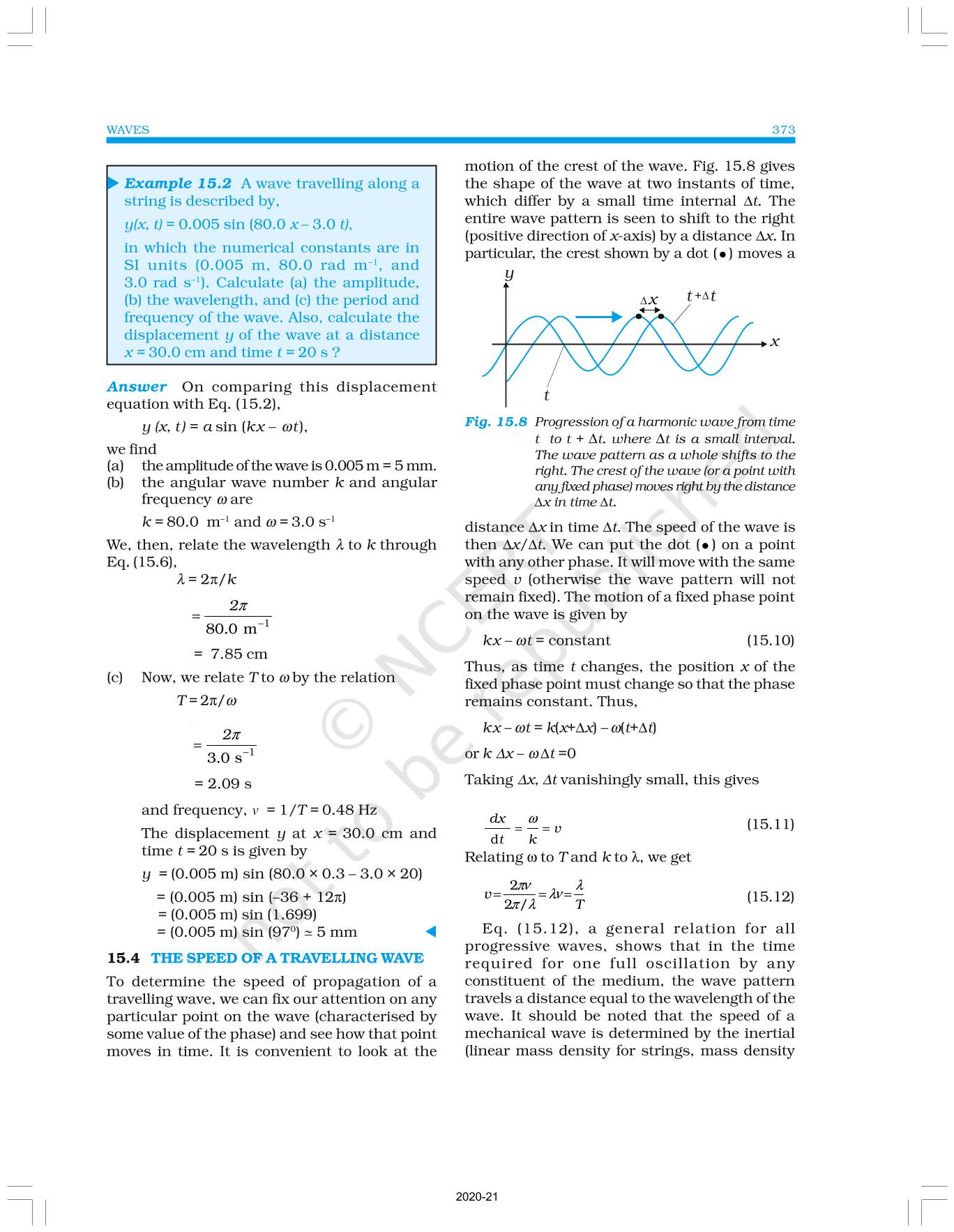 Waves Ncert Book Of Class 11 Physics Part Ii 4749